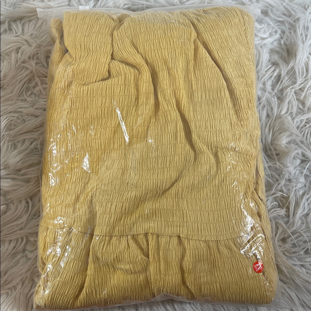 SUNNOW Women's Summer Maxi Dress Flowy Loose Fit V-Neck Tiered Yellow Size M NEW - Picture 11 of 14